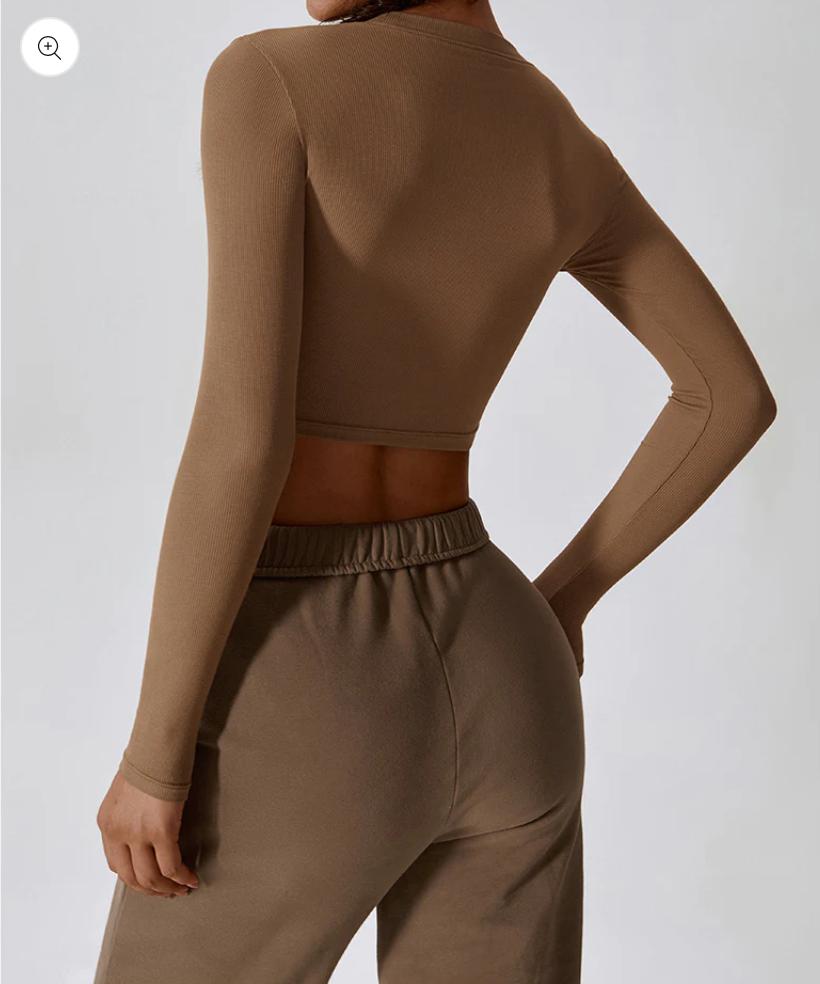 Richmond – Haut de sport manches longues femme blanc, marron ou bleu – vue 4