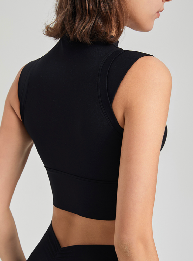 Dalston – Haut de sport femme noir ou marron – vue 3